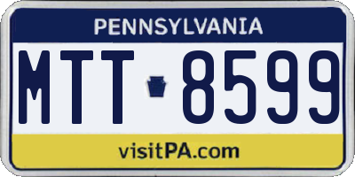 PA license plate MTT8599