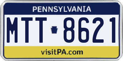 PA license plate MTT8621