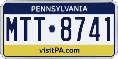 PA license plate MTT8741