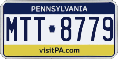 PA license plate MTT8779