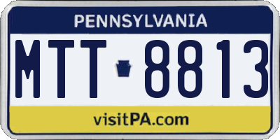 PA license plate MTT8813