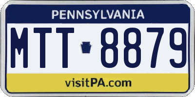 PA license plate MTT8879
