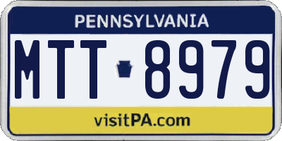 PA license plate MTT8979