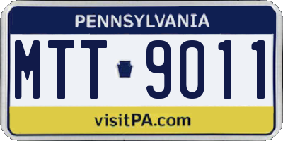 PA license plate MTT9011