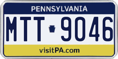 PA license plate MTT9046