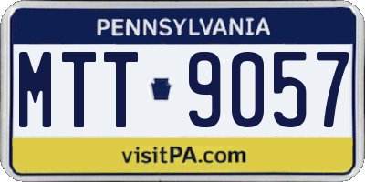 PA license plate MTT9057