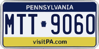 PA license plate MTT9060