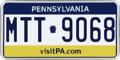 PA license plate MTT9068