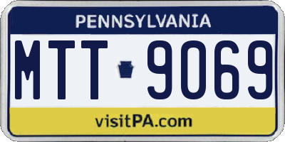 PA license plate MTT9069