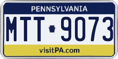 PA license plate MTT9073