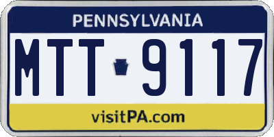 PA license plate MTT9117
