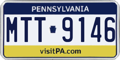 PA license plate MTT9146