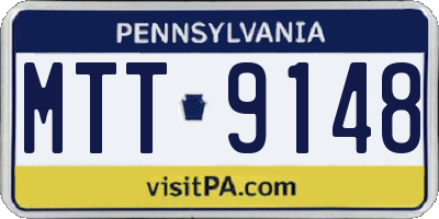 PA license plate MTT9148