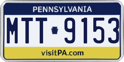 PA license plate MTT9153