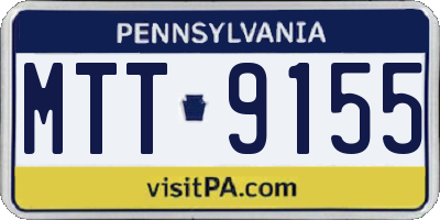 PA license plate MTT9155