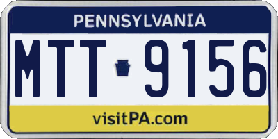 PA license plate MTT9156