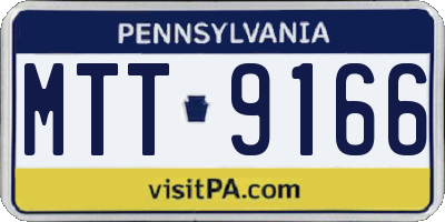 PA license plate MTT9166