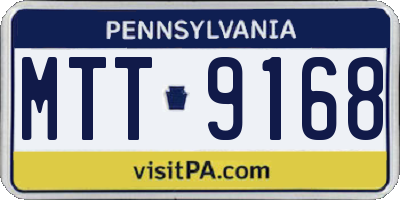 PA license plate MTT9168