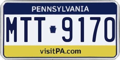 PA license plate MTT9170
