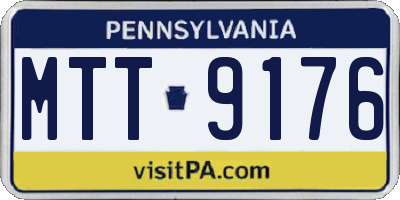 PA license plate MTT9176