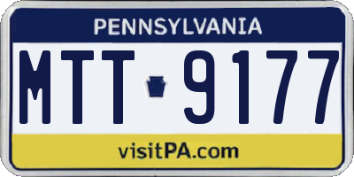 PA license plate MTT9177