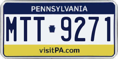 PA license plate MTT9271
