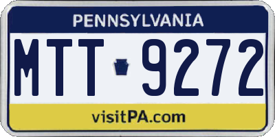 PA license plate MTT9272