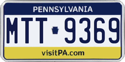PA license plate MTT9369