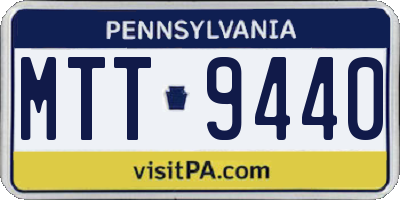 PA license plate MTT9440
