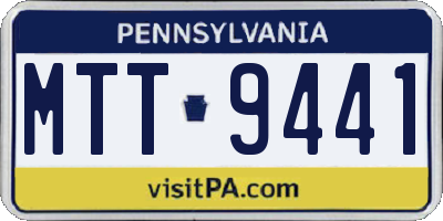 PA license plate MTT9441
