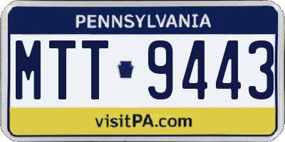 PA license plate MTT9443