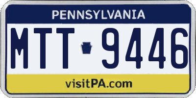PA license plate MTT9446