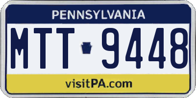 PA license plate MTT9448