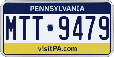 PA license plate MTT9479