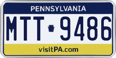 PA license plate MTT9486