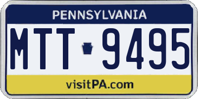 PA license plate MTT9495