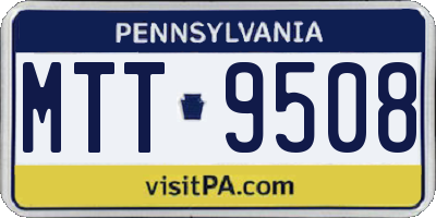 PA license plate MTT9508