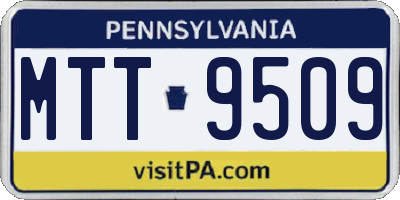 PA license plate MTT9509