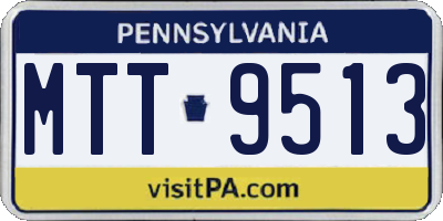 PA license plate MTT9513