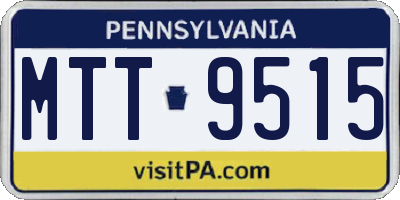 PA license plate MTT9515