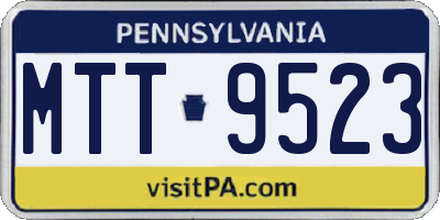 PA license plate MTT9523