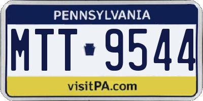 PA license plate MTT9544