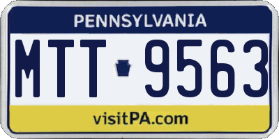 PA license plate MTT9563