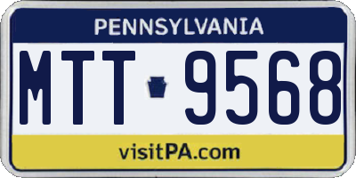 PA license plate MTT9568