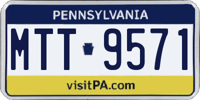PA license plate MTT9571