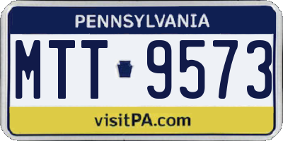 PA license plate MTT9573
