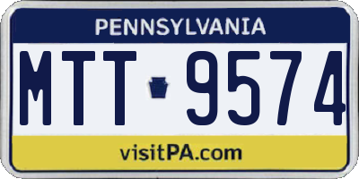 PA license plate MTT9574