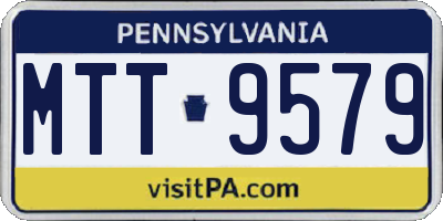 PA license plate MTT9579