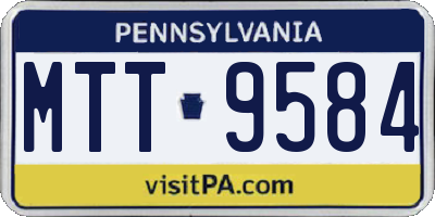 PA license plate MTT9584