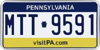 PA license plate MTT9591